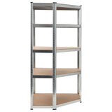 ZNTS Storage Shelf Silver 90x90x180 cm Steel and MDF 144264