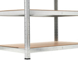ZNTS Storage Shelf Silver 100x60x180 cm Steel and MDF 144270