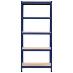 ZNTS Storage Shelves 2 pcs Blue 80x40x180 cm Steel and MDF 144278
