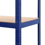 ZNTS Storage Shelves 2 pcs Blue 80x40x180 cm Steel and MDF 144278