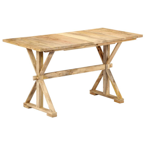 ZNTS Dining Table 118x58x76 cm Solid Mango Wood 247591