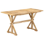 ZNTS Dining Table 118x58x76 cm Solid Mango Wood 247591