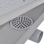 ZNTS Linear Shower Drain 2 pcs Bubble 730x140 mm Stainless Steel 275967