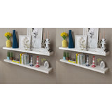 ZNTS Wall Shelves 4 pcs White 120 cm 276000