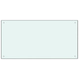 ZNTS Kitchen Backsplash White 120x60 cm Tempered Glass 249465