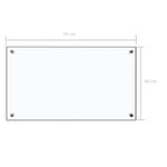 ZNTS Kitchen Backsplash Transparent 70x40 cm Tempered Glass 249466