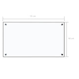 ZNTS Kitchen Backsplash Transparent 70x40 cm Tempered Glass 249466