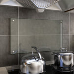 ZNTS Kitchen Backsplash Transparent 70x40 cm Tempered Glass 249466