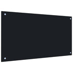 ZNTS Kitchen Backsplash Black 90x50 cm Tempered Glass 249488