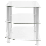 ZNTS TV Cabinet Transparent 96x46x50 cm Tempered Glass 249540