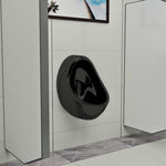 ZNTS Wall Hung Urinal with Flush Valve Ceramic Black 143992