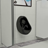 ZNTS Wall Hung Urinal with Flush Valve Ceramic Black 143992