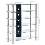 ZNTS HiFi Stand Transparent 90x40x113 cm Tempered Glass 280097