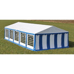ZNTS Party Tent Top and Side Panels 10 x 5 m Blue & White 40158