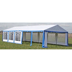 ZNTS Party Tent Top and Side Panels 10 x 5 m Blue & White 40158