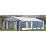ZNTS Party Tent Top and Side Panels 10 x 5 m Blue & White 40158