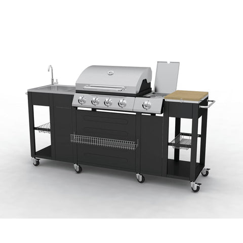 ZNTS Outdoor Kitchen Barbecue Montana 4 Burners 40426