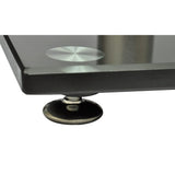 ZNTS Aluminum Speaker Stands Black Glass 2pcs 50139