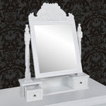 ZNTS Vanity Makeup Table with Rectangular Swing Mirror MDF 60628