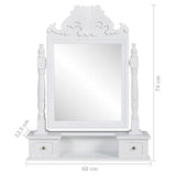 ZNTS Vanity Makeup Table with Rectangular Swing Mirror MDF 60628