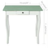 ZNTS Console Table MDF White and Greyish Green 240046