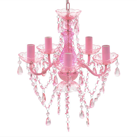 ZNTS Crystal Light 5 Bulbs Pink 240310