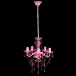 ZNTS Crystal Light 5 Bulbs Pink 240310