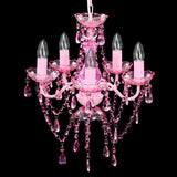 ZNTS Crystal Light 5 Bulbs Pink 240310