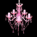 ZNTS Crystal Light 5 Bulbs Pink 240310