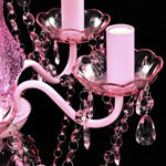 ZNTS Crystal Light 5 Bulbs Pink 240310