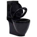 ZNTS Ceramic Toilet Back Water Flow Black 140298