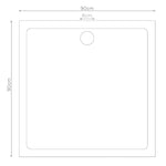 ZNTS Square ABS Shower Base Tray 90 x 90 cm 140325