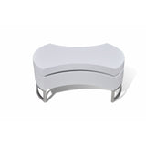 ZNTS Coffee Table Shape-adjustable High Gloss White 240424
