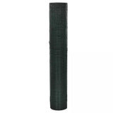 ZNTS Chicken Wire Fence Galvanised with PVC Coating 10x1 m Green 140433