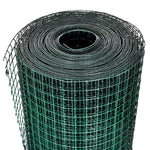 ZNTS Chicken Wire Fence Galvanised with PVC Coating 10x1 m Green 140433