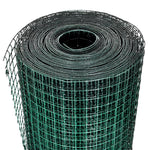 ZNTS Chicken Wire Fence Galvanised with PVC Coating 25x1 m Green 140437