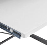 ZNTS Computer Desk with Pull-out Keyboard Tray L-shaped White 20059
