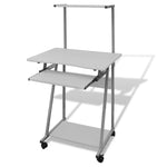 ZNTS Computer Desk With Pull-out Keyboard Tray and Top Shelf White 20065