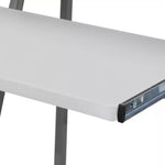 ZNTS Computer Desk With Pull-out Keyboard Tray and Top Shelf White 20065