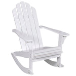 ZNTS Garden Rocking Chair Wood White 40861
