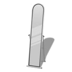 ZNTS Free Standing Floor Mirror Full Length Rectangular Grey 240580