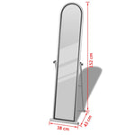 ZNTS Free Standing Floor Mirror Full Length Rectangular Grey 240580