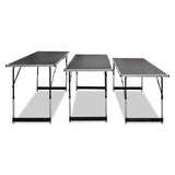 ZNTS Pasting Table 3 pcs Foldable Height Adjustable 140641