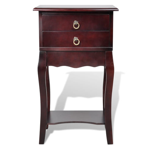 ZNTS Nightstand with 2 Drawers Brown 240562
