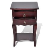 ZNTS Nightstand with 2 Drawers Brown 240562