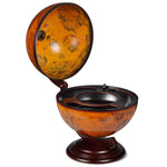 ZNTS Tabletop Globe Bar Wine Stand Wood 240698