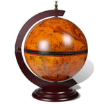ZNTS Tabletop Globe Bar Wine Stand Wood 240698