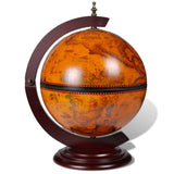ZNTS Tabletop Globe Bar Wine Stand Wood 240698