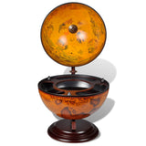 ZNTS Tabletop Globe Bar Wine Stand Wood 240698