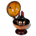 ZNTS Tabletop Globe Bar Wine Stand Wood 240698